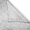 thumbnail image 3 of Ambesonne Floral Kitchen Curtains, Ornate Carnation Flowers, 55"x39", Grey White, 3 of 3