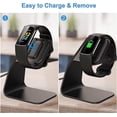 thumbnail image 2 of Base de carga compatible con Fitbit Charge 5 / Luxe, soporte de carga de aluminio de repuesto, base de accesorios para estación de acoplamiento con cable USB de 4,2 pies para, 2 of 5