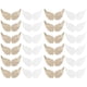 thumbnail image 1 of 24 piezas de alas de ángel de Tela XCF dorado blanco 12.50X7.00X0.10cm, 1 of 2