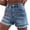 #32Blue, variant on Women's Rhinestone Denim Shorts High Waist Jean Short Y2K Summer Casual Jean Shorts Trendy Y2k Jorts Blue M