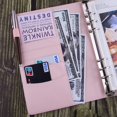 thumbnail image 5 of Leather A5 Ring Binder Planner Notebook Planner with Magnetic Buckle(Inner Paper Not Included)-Pink, 5 of 5