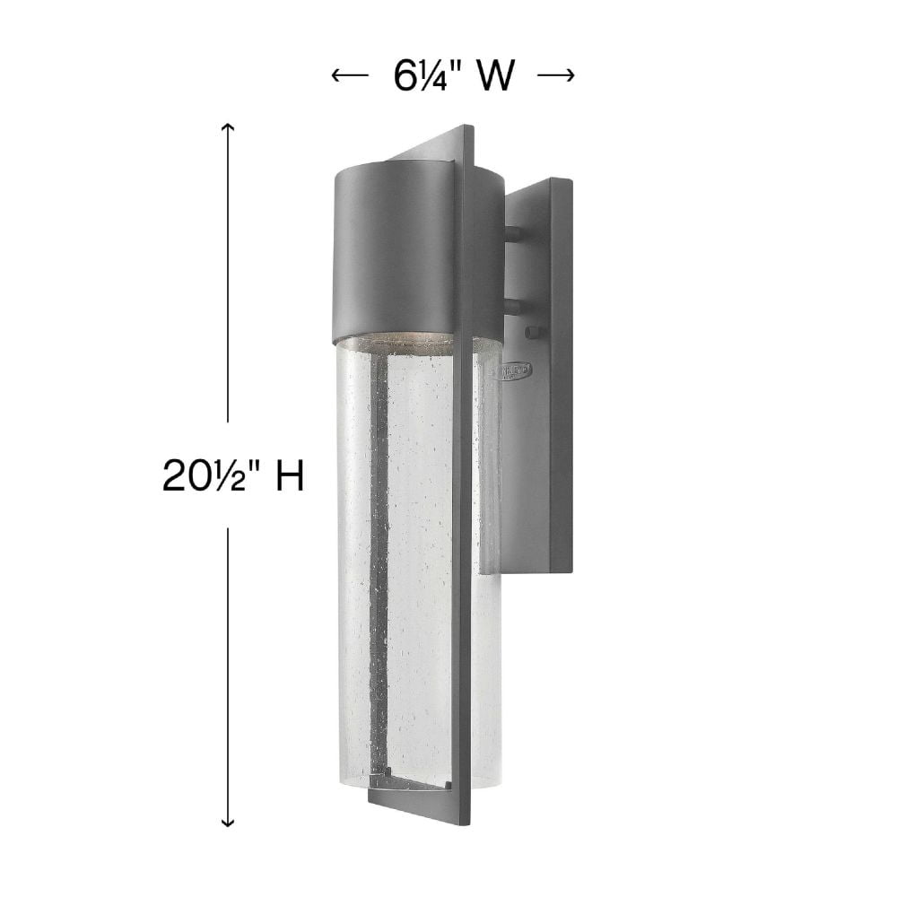 Hinkley Lighting 1324 Shelter 20.5" Tall 1 Light Dark Sky Outdoor Wall Sconce Wi