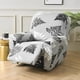 thumbnail image 3 of Dznils Funda para Sillón Reclinable Estampada Funda Elástica para Sofá Reclinable de Poliéster, Hojas Grises, 3 of 11