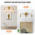 thumbnail image 5 of Bathroom Light Fixtures 3 Light Bathroom Vanity Light with Clear Glass Shade, 22 inch Bathroom Light Fixtures Over Mirror, Black and Gold Vanity Lights for Bathroom (Exclude E26 Bulb), 5 of 6