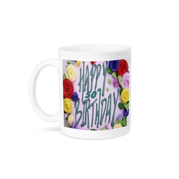 3dRose, Happy 50th Birthday.png, 11oz Mug