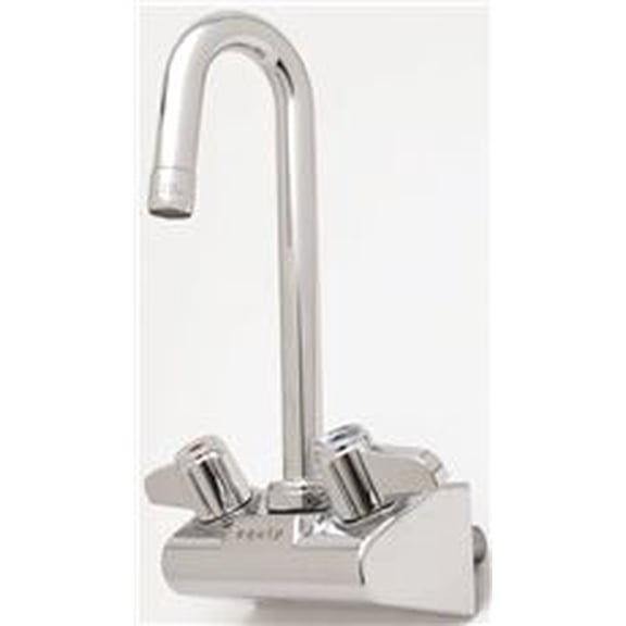 Equip By T&S Brass 4 In. Wall Mount Faucet With 3 In. Swivel Gooseneck