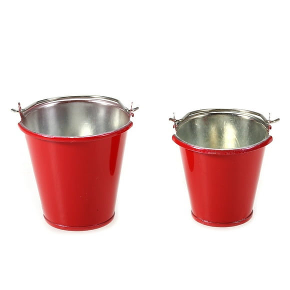Yeacher Metal Bucket 2 PCS RC Car Simulated Decorations Tool Replacement for Traxxas Hsp Redcat
