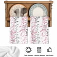 thumbnail image 5 of Pink Grey Botanical Kitchen Towels Set of 4, Spring Floral Summer Farmhouse Absorbent Dish Towels for Kitchen, Microfiber Hand Towel, Quick Drying Tea Towel for Cleaning Decorative Dishcloths, 5 of 7