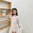 FLMEI Girls Summer Nightgowns for Kids Toddler Cotton Short Sleeve ...