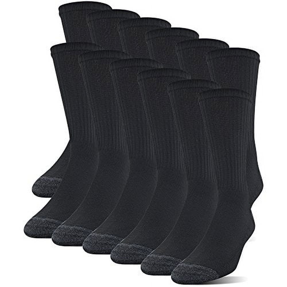 Gildan Men's Half Cushion Crew Socks, 12-Pack