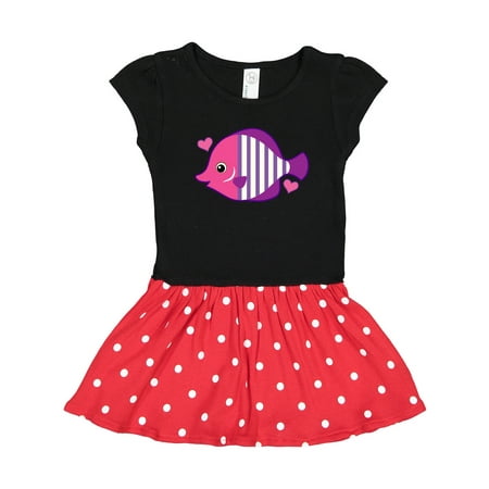 

Inktastic Cute Tropical Fish Beach Vacation Gift Toddler Girl Dress