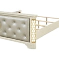 thumbnail image 3 of Queen 5-piece wooden bedroom collection / LED headboard and gold elegance, 3 of 5