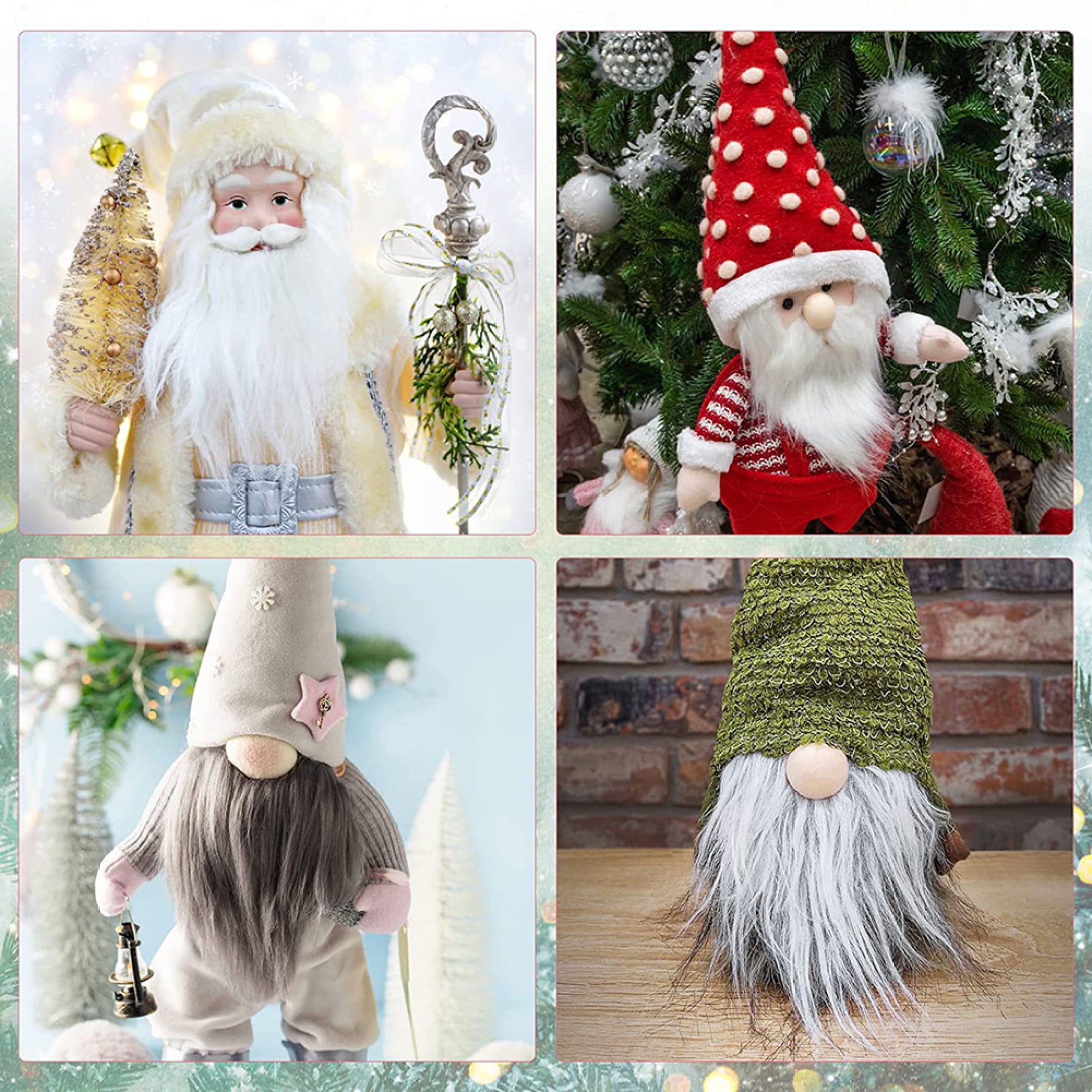  Gnome Beards for Crafting, 3 Pieces Pre-Cut Christmas Gnome  Beards Dwarf Beards Gnome Doll Beards for Crafts Christmas Valentine's Day  Independence Day Handmade DIY Accessories : Everything Else