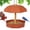 Reddish Brown, variant on Kingsyard Bamboo Fiber Platform Bird Feeder with Roof, 1.5 lb Capacity, Ivory White (2 Pack)