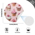 thumbnail image 5 of Round Grid Placemat ,One Sizex1, Round Placemat, PVC Plate Mat，15.4 Inch Non-Slip and Heat Resistant, Table Placemat, Dining Room Placemat Pink Cupcake, 5 of 7