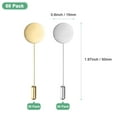 thumbnail image 3 of Uxcell 1-Set Flat Round Tray Lapel Pin, DIY Corsage Pin 1.97", Silver, Gold Tone, 3 of 6