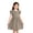 Khaki, variant on Grblisyd Girls Dresses Size 10-12 Summer Solid Color Cotton Linen Sundress Casual Party Wedding Ruffle Sleeve Crew Neck Knee Length A Line Dress