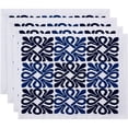 thumbnail image 1 of Simply Daisy 18" x 14" Tiki Square Geometric Print Placemat (Set of 4), 1 of 4