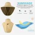 thumbnail image 4 of Wide brim sun hat, with neck piece, adjustable outdoor protective cap, hiking fishing cap, 4 of 6