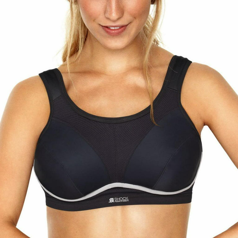 New Shock Absorber Womens Active D+ Flexi Wire Underwire Sports Bra Black  S00BV