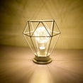 thumbnail image 2 of LINLIN Diamond Iron Table Lamp, Iron Bulb Night Light Nordic Bedside Table Lamp USB Operated Decorative Lighting for Bedroom, Living Room, Bar, Hotel, 2 of 5