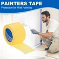 thumbnail image 6 of Uxcell Painters Tape, High Temperature Resistant Paint Masking Tape Adhesive for Wall Painting Craft Arts Decoration Drafting Yellow 2.99 Inch x 55 Yards, 6 of 7