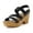Black, variant on Women's Russ cork wedge sandal +Memory Foam, Wide Widths Available, Bone 8