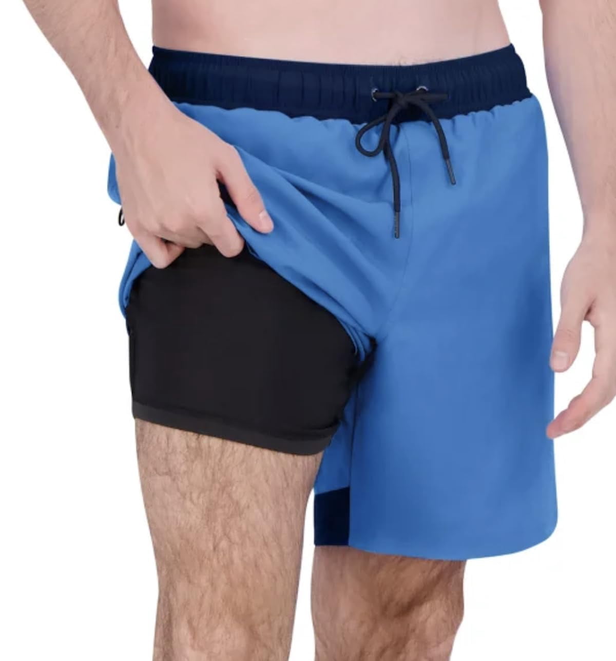 Spyder Men's UPF 30+ Breathable Comfort Stretch Swim Short (US, Alpha, Large, Regular, Regular, Blue)