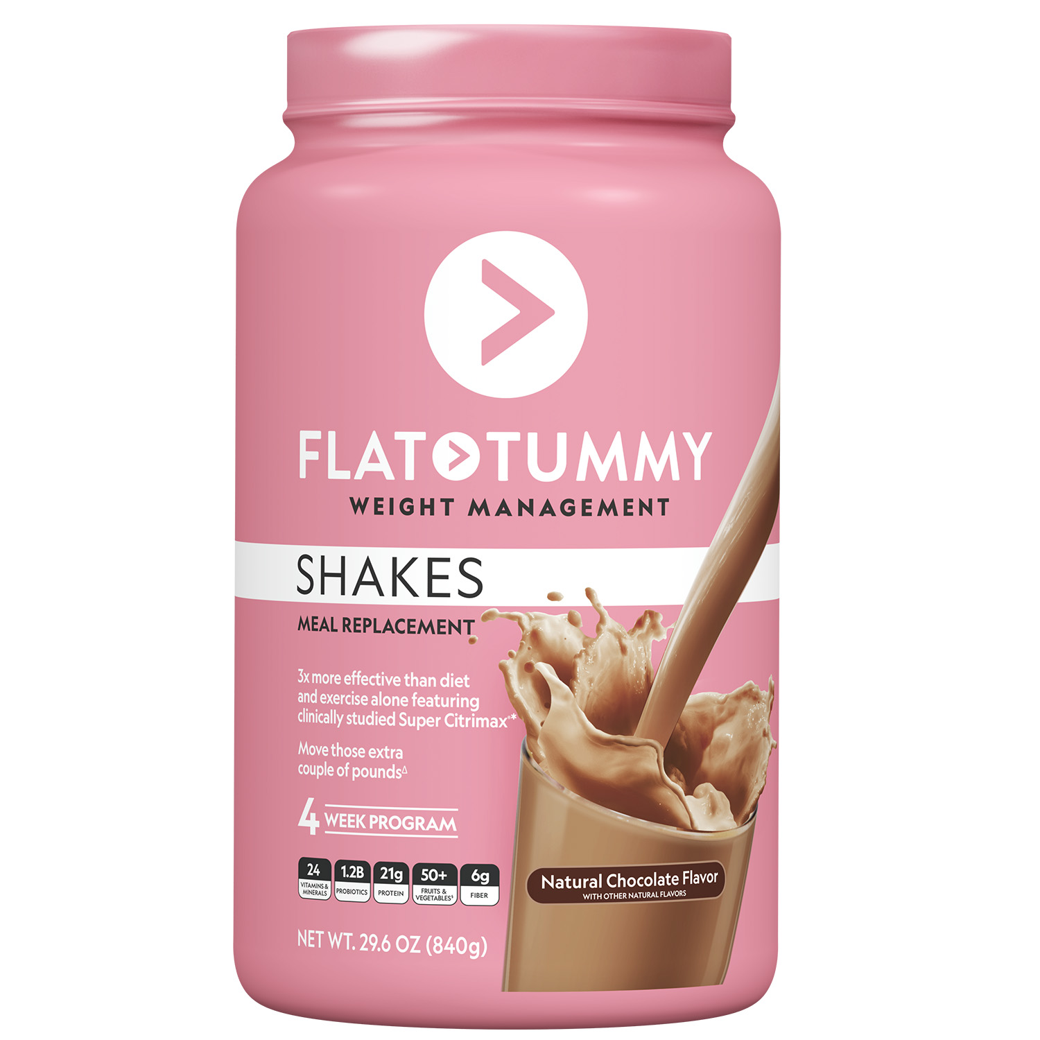 Flat Tummy Shakes Chocolate Protein Powder Vegan Keto Meal 