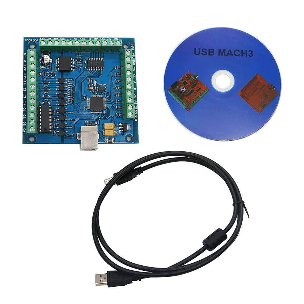 CNC USB MACH3 100KHz Board 4 Axis Controller Card Motor Driver Motion Universal 