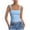 Light Blue, variant on Women's Square Neck Sleeveless Crop Tops Comfy Double Layer Casual Slim Fit Trendy Tank Tops,White,Women's S-XL
