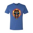 thumbnail image 2 of Flaming Laughing Fierce Clown | Mens Cars and Trucks Premium Tri Blend T-Shirt, Vintage Royal, X-Large, 2 of 3