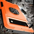 thumbnail image 3 of for Google Pixel 6 Case, Rugged Shockproof Heavy Duty Soft TPU Rubber Bumper Hard PC Back Hybrid Protective Case [with Ring Stand] for Google Pixel 6 (Without Screen Protector) - Orange, 3 of 8