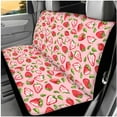 thumbnail image 3 of KUIFORTI Red Strawberries 14 Pcs Car Seat Covers Full Set Car Headrest Covers Steering Wheel Cover Seat Belt Pads Auto Decorations Accessories Suitable for Most Cars,SUV,Sedan, 3 of 7