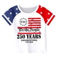 thumbnail image 3 of 2026 Boys Girls American Flag Shirt 250th Anniversary USA Shirts 4th of July T-Shirt USA Short Sleeve Tees Tops(White3,8-9 Years), 3 of 3