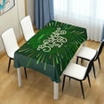 thumbnail image 7 of 60"x60" St Patrick's Day Clover Tablecloth, Waterproof Washable Polyester Square Table Cover, Durable Tablecloth for Kitchen Dining Table Party Decor, 7 of 7