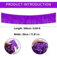 thumbnail image 2 of 6 Pack 10 Feet Metallic Foil Fringe Garland Tinsel Streamers, Boriyuan Wall Hanging Fringe Backdrop Banner for Parade Floats, Wedding, Birthday, Christmas, New Year Party Decorations (Purple), 2 of 7