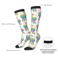 thumbnail image 5 of Picia Women Crew Soft Moisture-wicking Socks Rainbow Llama Pattern Design Cotton Socks, One Size fit All, 5 of 9
