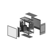 Rosewill Micro ATX Mini Tower PC Case with Pre-Installed 400W Power Supply | Left Temper Glass Side Panel | Front and Side Mesh | 240mm & 280mm Radiator Support | 1 x USB 2.0 | 2 x USB 3.0 | 1 x 120m