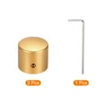 thumbnail image 3 of Uxcell 3 Pcs Aluminium Potentiometer Knobs, 1/4" (6mm) Universal Volume Tone Control Knobs for Guitar, Bass, 15/16" Gold, 3 of 7