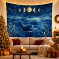 thumbnail image 2 of Celestial Manta Ray Underwater Celestial Ocean Scene Dreamy Watercolor Art for Ocean Lovers Celestial Home Decor Housewarming Gift Tapestry Wall Hanging for Bedroom, Living Room and Dorm, 2 of 5