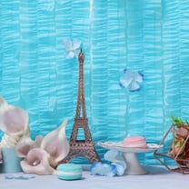 Efavormart 3 Rolls - 28 FT BLUE Ruffled Paper Strand | Streamer Backdrop -  Paper Garland