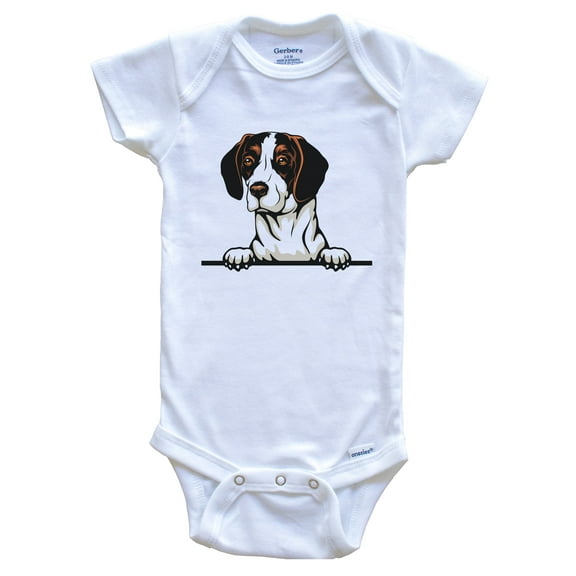 Istrian Hound Dog Breed Cute Baby Bodysuit, 0-3 months white