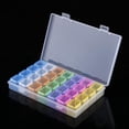 thumbnail image 3 of Domqga Plastic 28 Grids Empty Storage Box Nail Art Rhinestone Jewelry Beads Display Case Organize, Nail Box, Jewelry Organize, 3 of 7