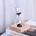thumbnail image 3 of Riousery Reloj de Arena Magnético de Cristal con Base de Madera Adorno Decorativo para Escritorio 14x7.5 cm / 5.5x3 in, 3 of 9