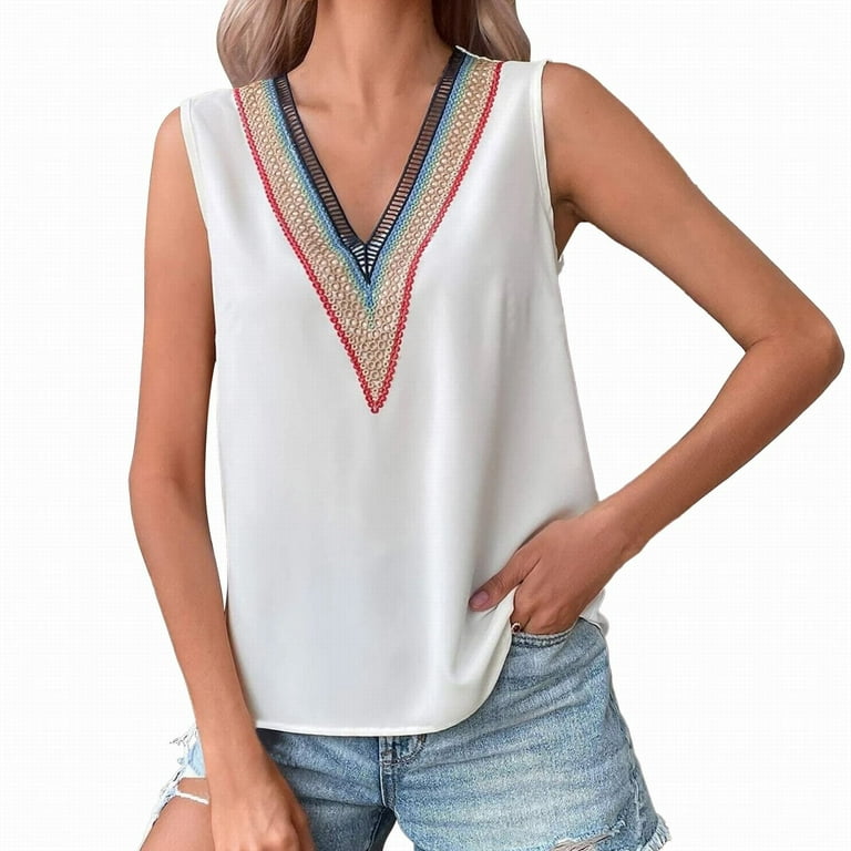 EHQJNJ Camisole Tops for Women Cotton Lace Women Sleeveless Summer