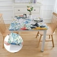 thumbnail image 2 of Acheng Flowers Leaves Watercolor Square Tablecloth Waterproof Resistant Fabric 100% Polyester Fiber 52*52, 2 of 8