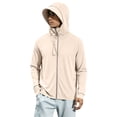thumbnail image 5 of Stamzod Fishing Shirts for Men Summer Long Sleeve Sun Protection Hoodie Jacket Men's Rash Guard with Pocket Beige-1 XXL, 5 of 5