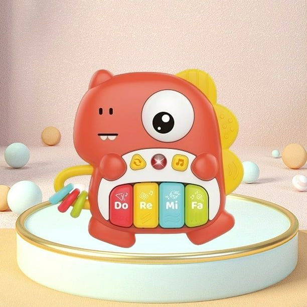 Juguetes educativos para niños con sonido y luz para la primera infancia, ejercitador de dedos, dinosaurio, piano electrónico, gadgets.