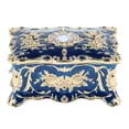 thumbnail image 2 of Organizador de de Almacenamiento de de Joyero de Metal Floral Vintage con Acabado Adornado - Azul, 2 of 9